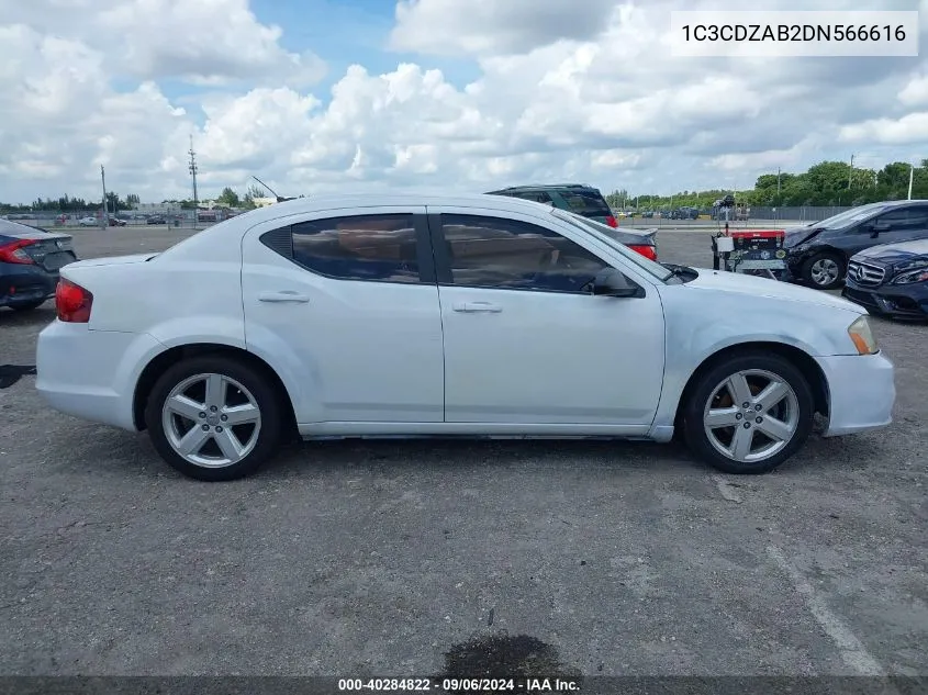 1C3CDZAB2DN566616 2013 Dodge Avenger Se