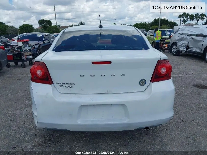 2013 Dodge Avenger Se VIN: 1C3CDZAB2DN566616 Lot: 40284822