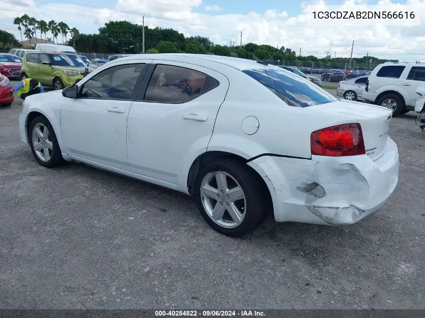 2013 Dodge Avenger Se VIN: 1C3CDZAB2DN566616 Lot: 40284822