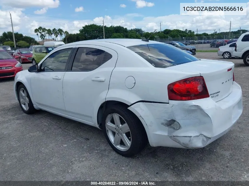 1C3CDZAB2DN566616 2013 Dodge Avenger Se