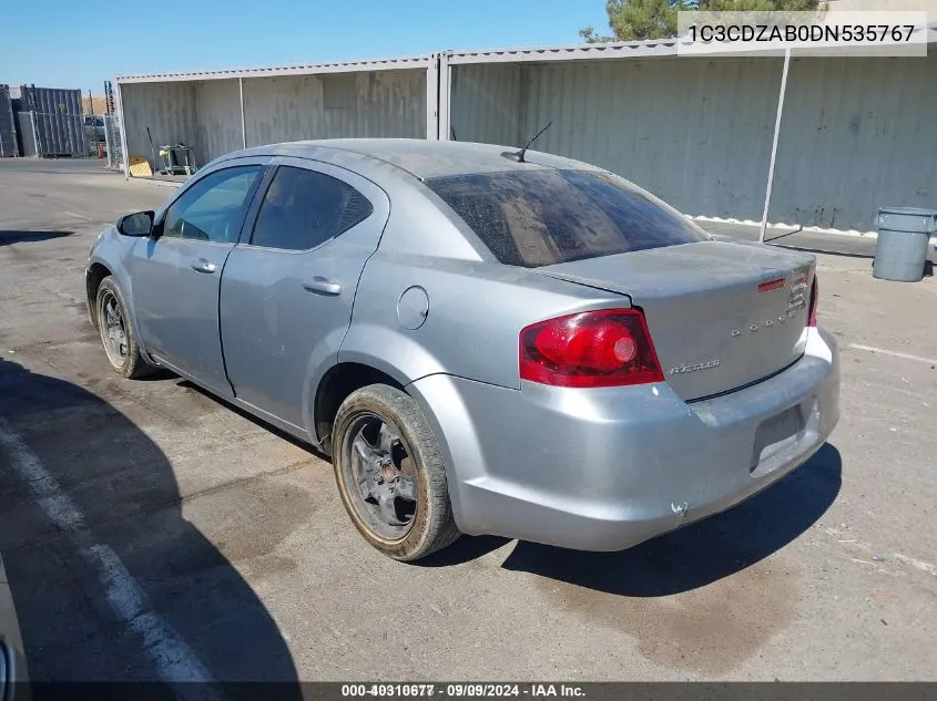 1C3CDZAB0DN535767 2013 Dodge Avenger Se