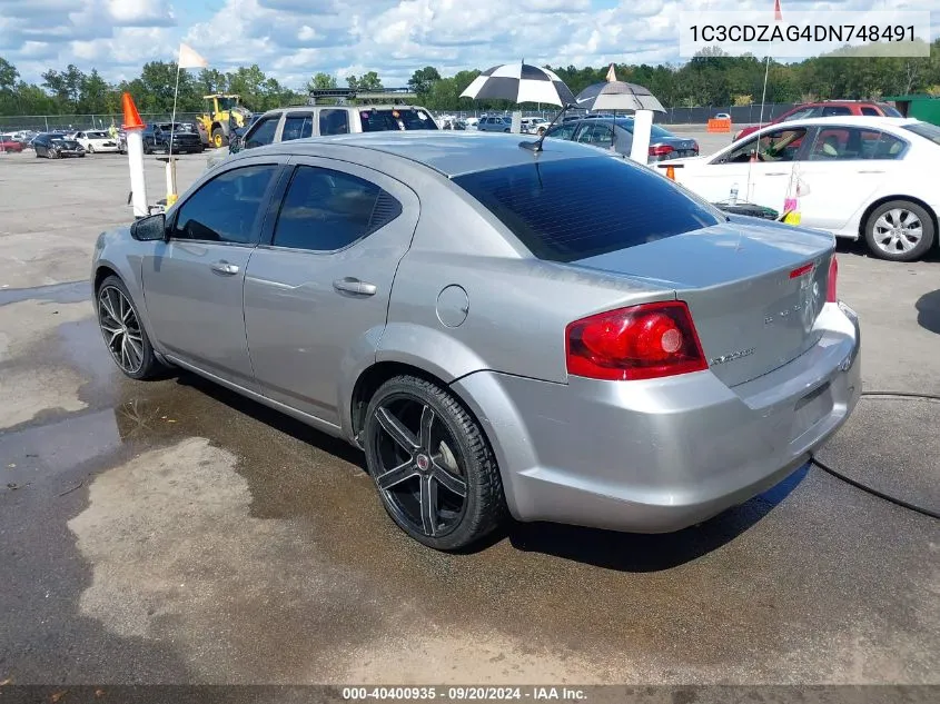 1C3CDZAG4DN748491 2013 Dodge Avenger Se V6