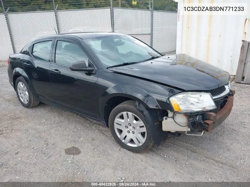 1C3CDZAB3DN771233 2013 Dodge Avenger Se