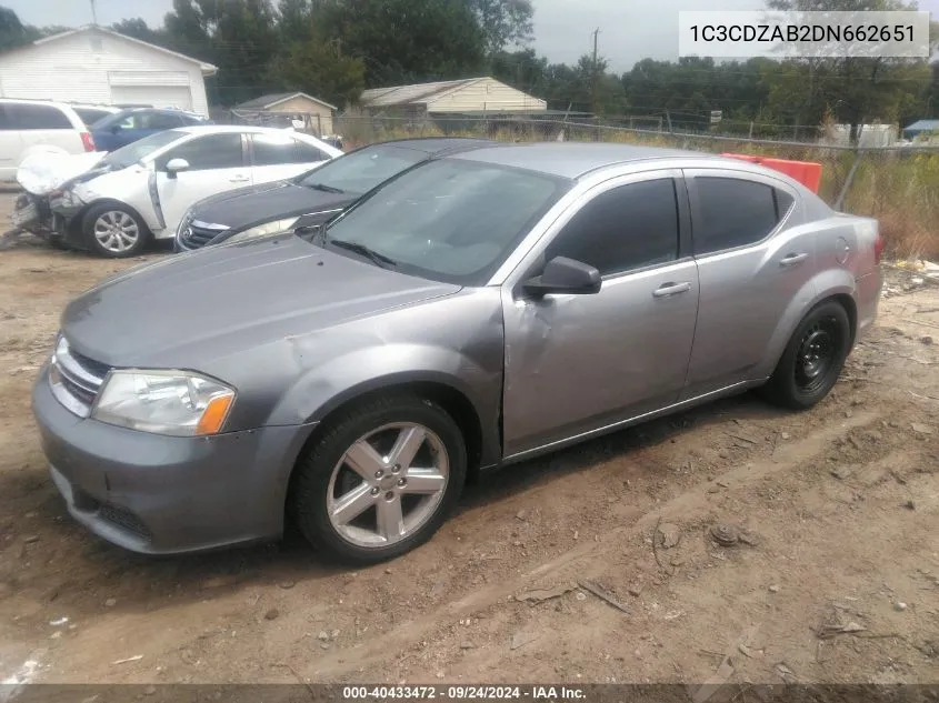 1C3CDZAB2DN662651 2013 Dodge Avenger Se