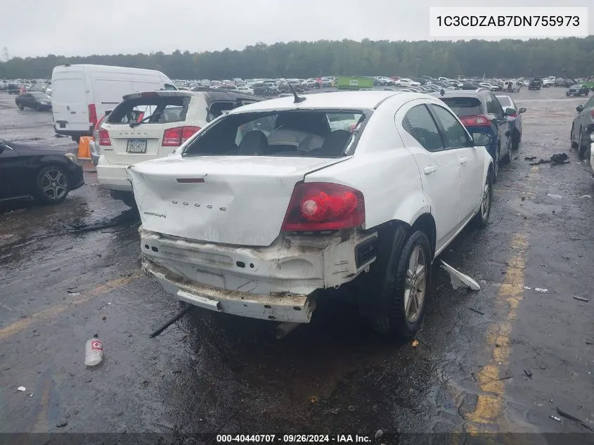 1C3CDZAB7DN755973 2013 Dodge Avenger Se