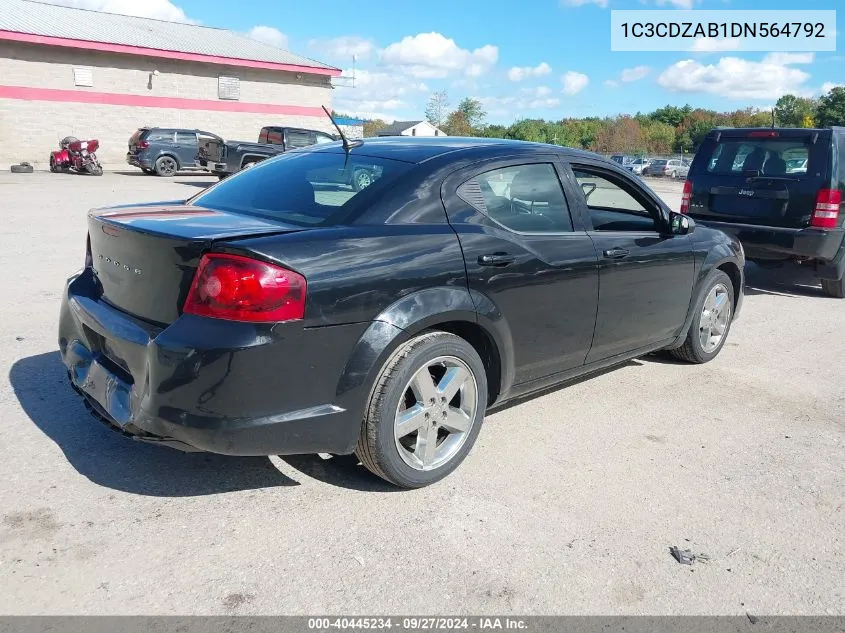 1C3CDZAB1DN564792 2013 Dodge Avenger Se