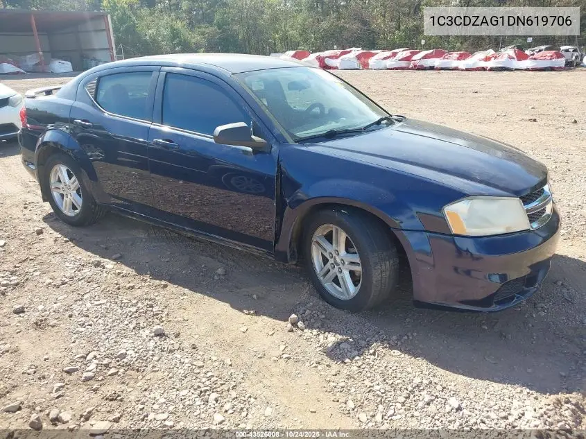 1C3CDZAG1DN619706 2013 Dodge Avenger Se V6
