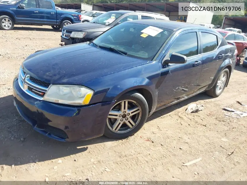 1C3CDZAG1DN619706 2013 Dodge Avenger Se V6