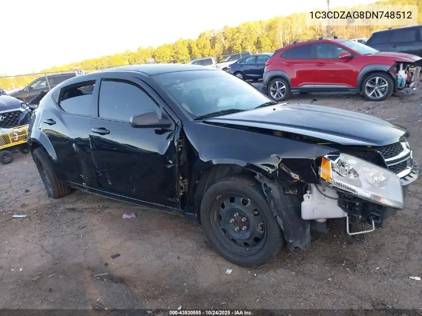 1C3CDZAG8DN748512 2013 Dodge Avenger Se V6