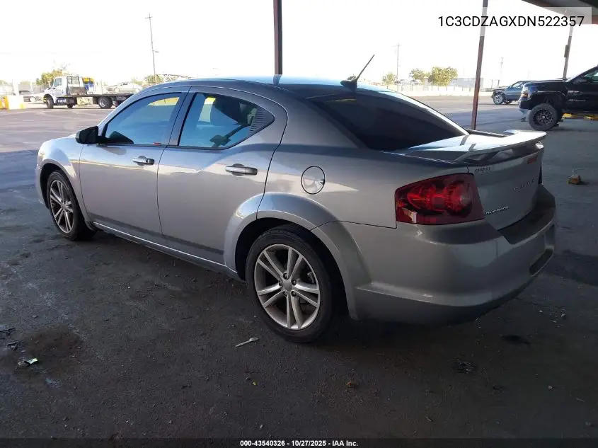 1C3CDZAGXDN522357 2013 Dodge Avenger Se V6