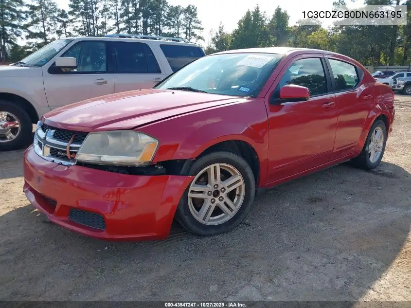 1C3CDZCB0DN663195 2013 Dodge Avenger Sxt