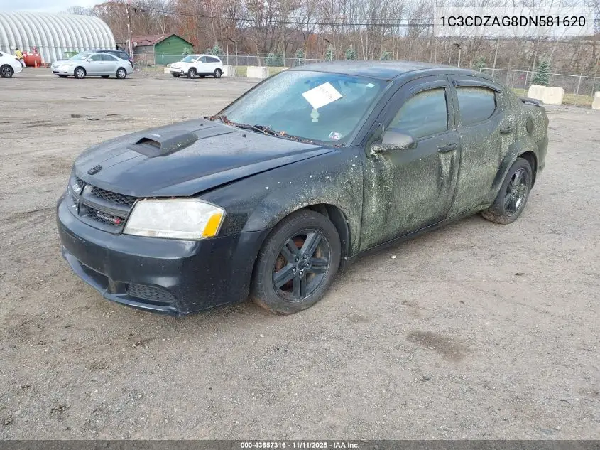 1C3CDZAG8DN581620 2013 Dodge Avenger Se V6