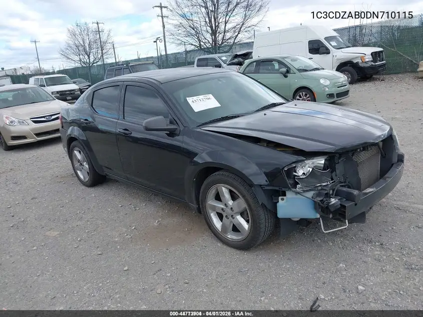 1C3CDZAB0DN710115 2013 Dodge Avenger Se