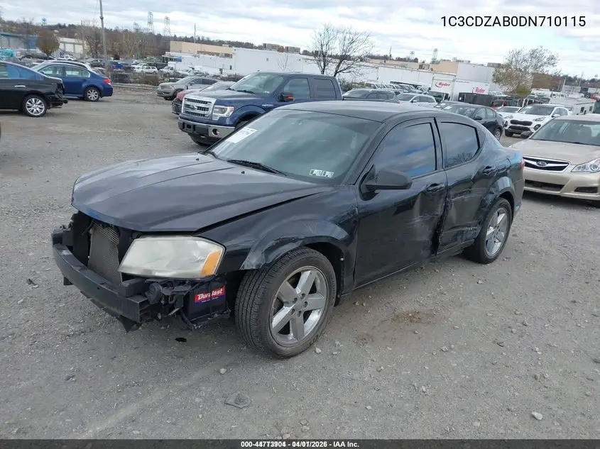 1C3CDZAB0DN710115 2013 Dodge Avenger Se