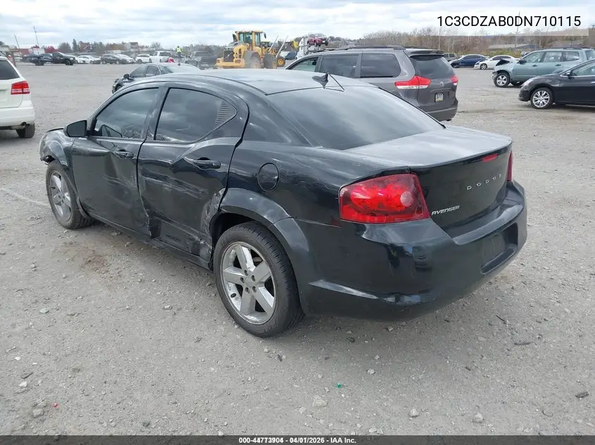 1C3CDZAB0DN710115 2013 Dodge Avenger Se