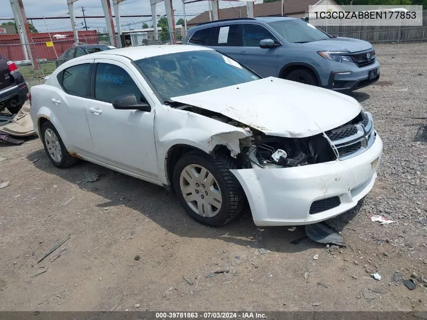 1C3CDZAB8EN177853 2014 Dodge Avenger Se