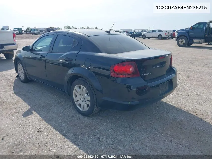 1C3CDZAB4EN235215 2014 Dodge Avenger Se