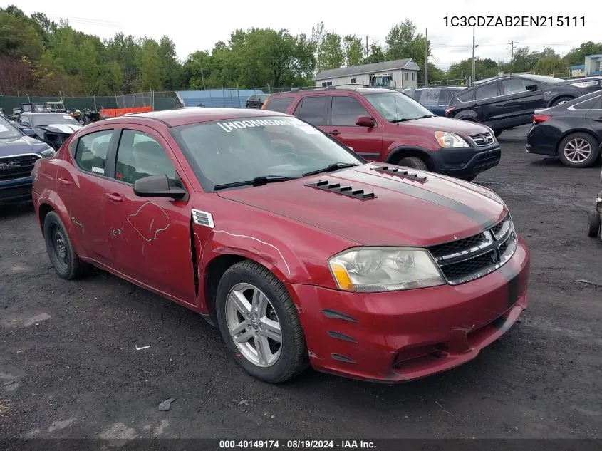 1C3CDZAB2EN215111 2014 Dodge Avenger Se