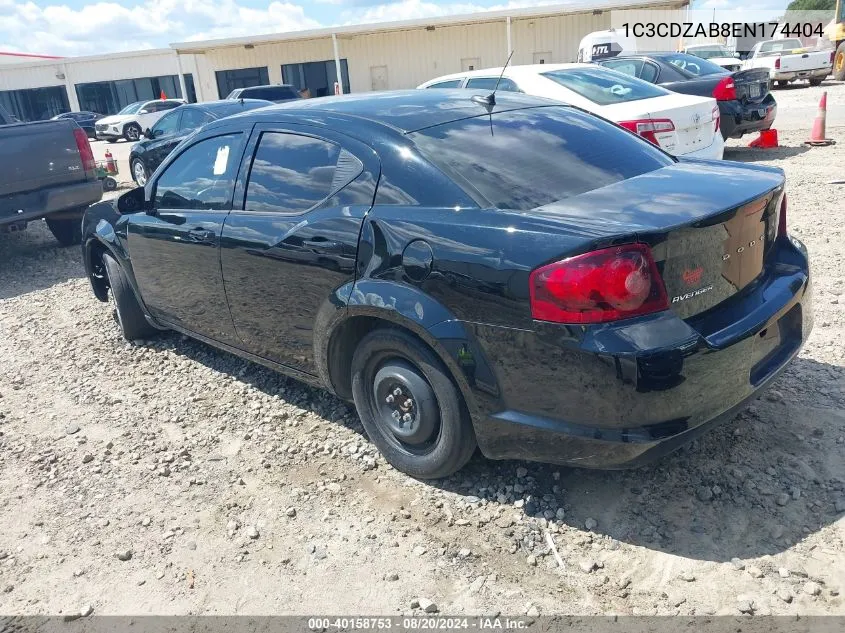 1C3CDZAB8EN174404 2014 Dodge Avenger Se