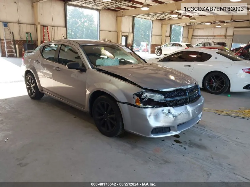 1C3CDZAB7EN183093 2014 Dodge Avenger Se