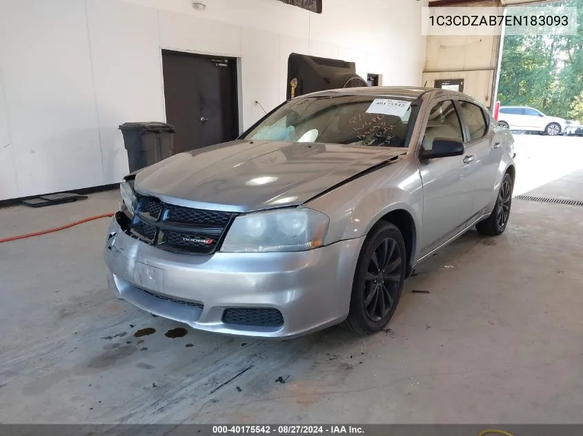 1C3CDZAB7EN183093 2014 Dodge Avenger Se