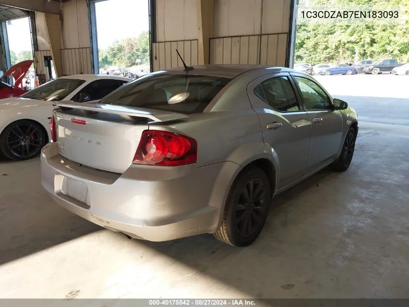 1C3CDZAB7EN183093 2014 Dodge Avenger Se