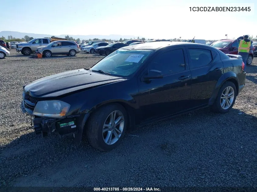 1C3CDZAB0EN233445 2014 Dodge Avenger Se