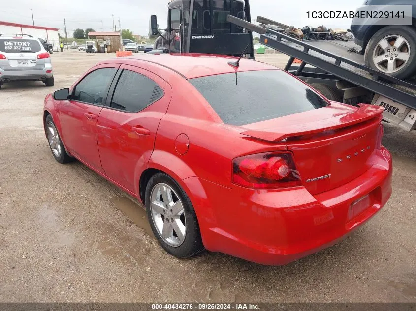 1C3CDZAB4EN229141 2014 Dodge Avenger Se