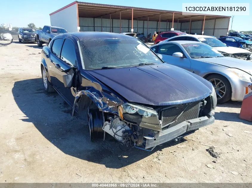 1C3CDZABXEN181290 2014 Dodge Avenger Se