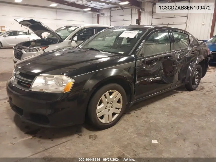 1C3CDZAB8EN109472 2014 Dodge Avenger Se