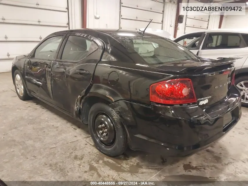 1C3CDZAB8EN109472 2014 Dodge Avenger Se