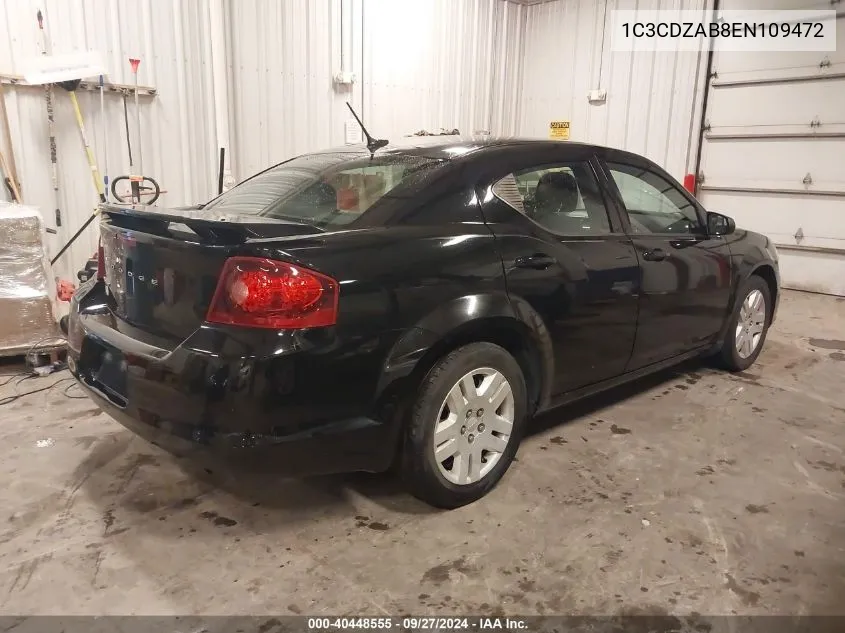 1C3CDZAB8EN109472 2014 Dodge Avenger Se