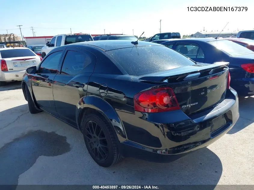 1C3CDZAB0EN167379 2014 Dodge Avenger Se