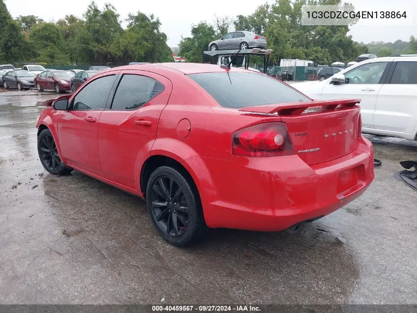 1C3CDZCG4EN138864 2014 Dodge Avenger Sxt