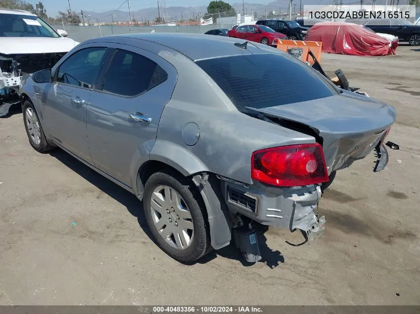 1C3CDZAB9EN216515 2014 Dodge Avenger Se