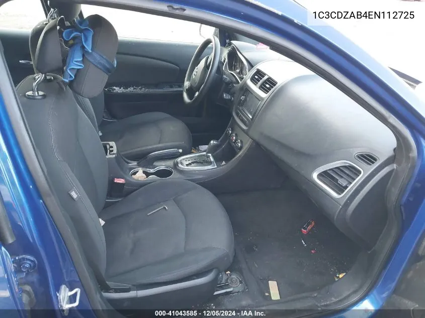 2014 Dodge Avenger Se VIN: 1C3CDZAB4EN112725 Lot: 41043585