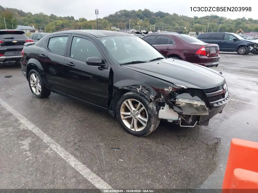1C3CDZCB5EN203998 2014 Dodge Avenger Sxt