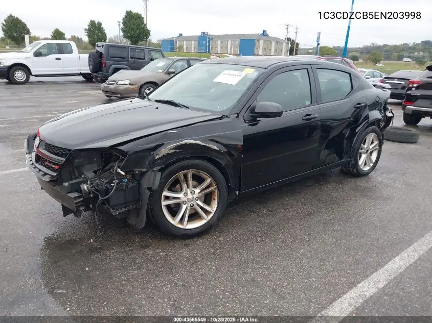 1C3CDZCB5EN203998 2014 Dodge Avenger Sxt