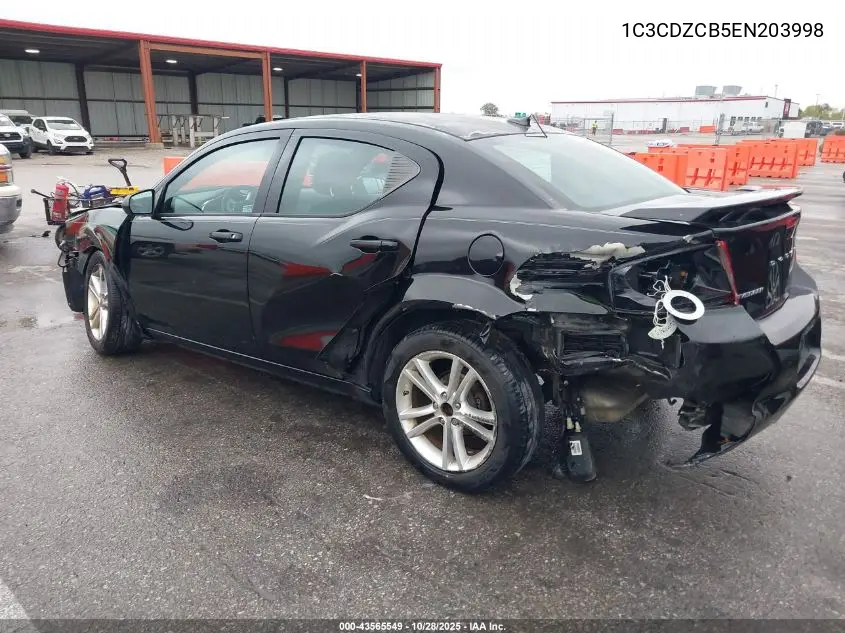 1C3CDZCB5EN203998 2014 Dodge Avenger Sxt