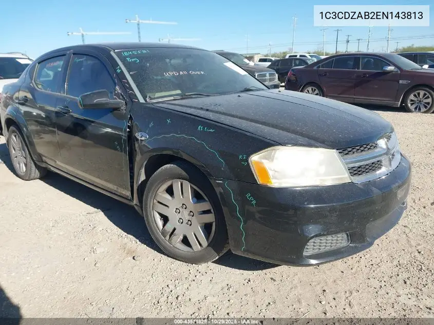 1C3CDZAB2EN143813 2014 Dodge Avenger Se
