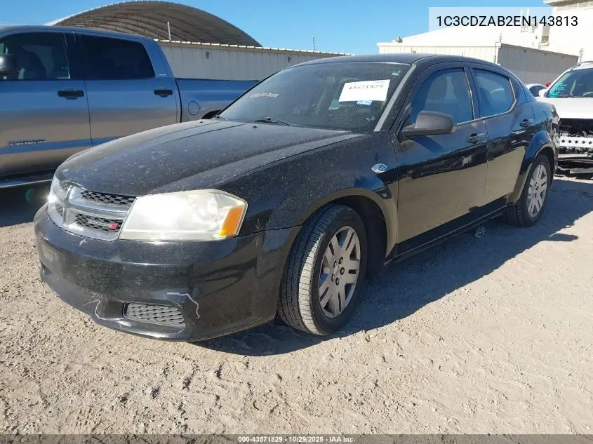 1C3CDZAB2EN143813 2014 Dodge Avenger Se