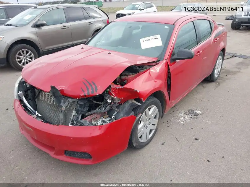 1C3CDZAB5EN196411 2014 Dodge Avenger Se
