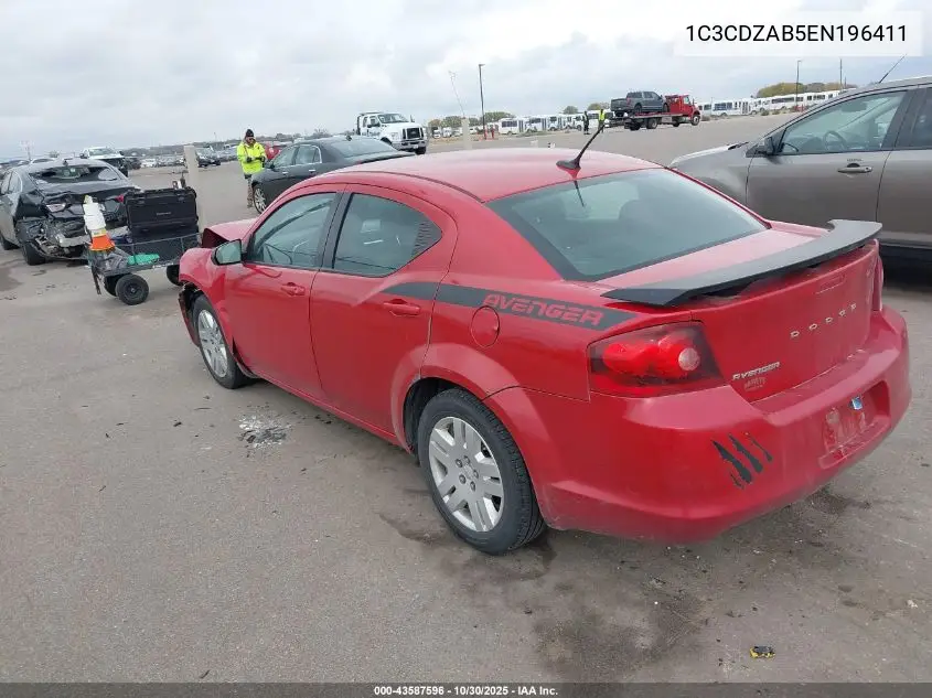 1C3CDZAB5EN196411 2014 Dodge Avenger Se
