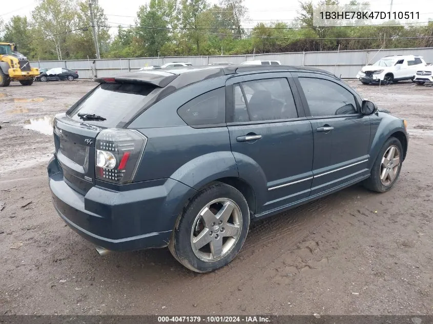 1B3HE78K47D110511 2007 Dodge Caliber R/T