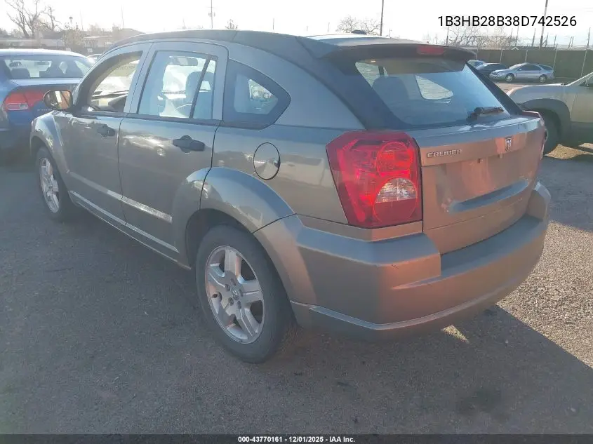 1B3HB28B38D742526 2008 Dodge Caliber Se