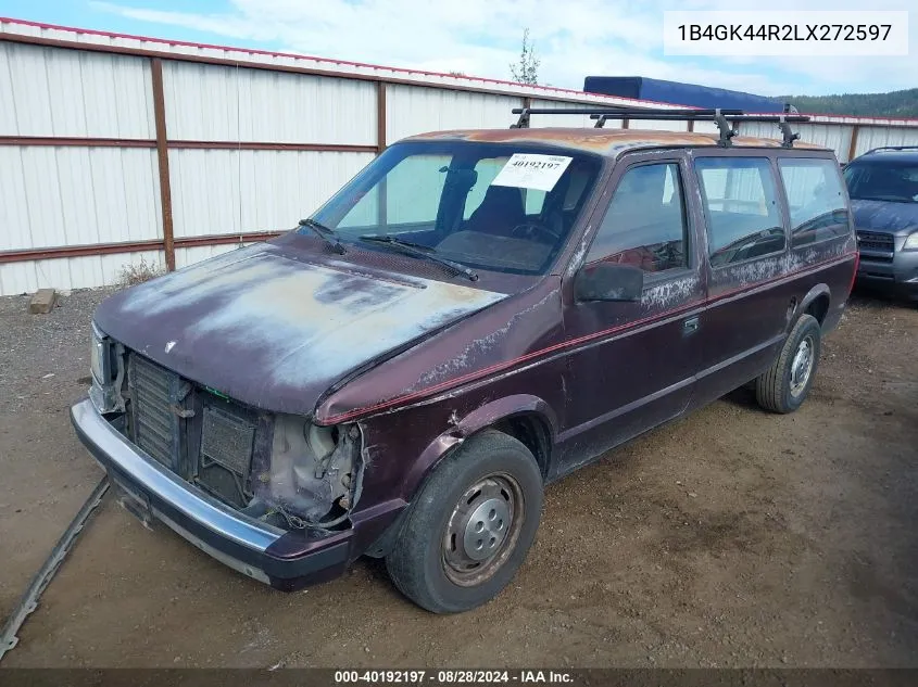 1990 Dodge Grand Caravan Se VIN: 1B4GK44R2LX272597 Lot: 40192197