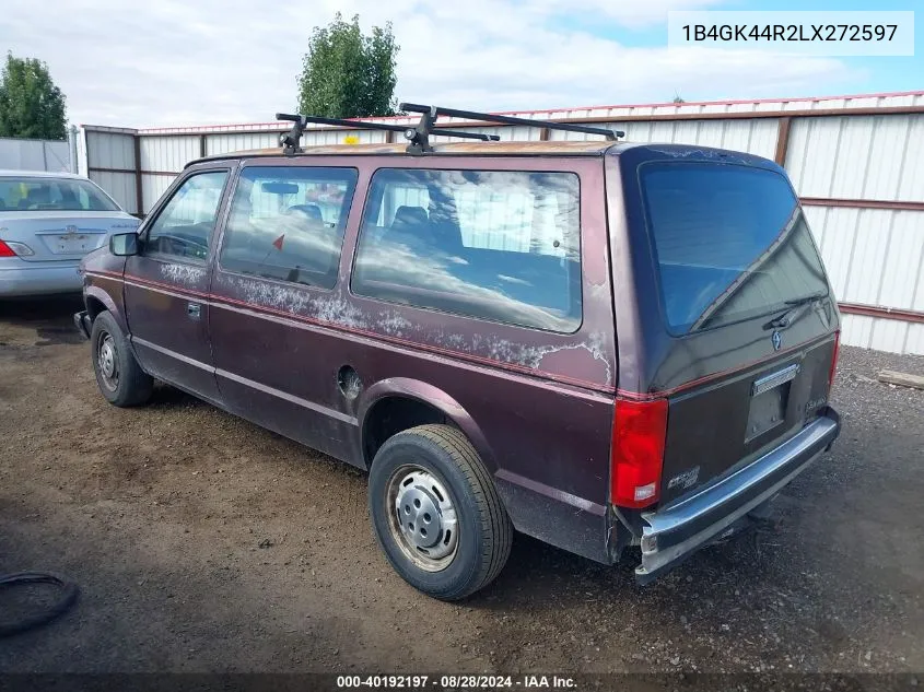 1990 Dodge Grand Caravan Se VIN: 1B4GK44R2LX272597 Lot: 40192197