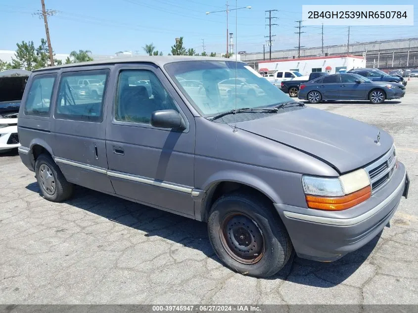 1992 Dodge Caravan VIN: 2B4GH2539NR650784 Lot: 39745947