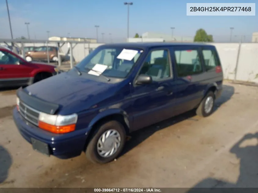 1993 Dodge Caravan VIN: 2B4GH25K4PR277468 Lot: 39864712