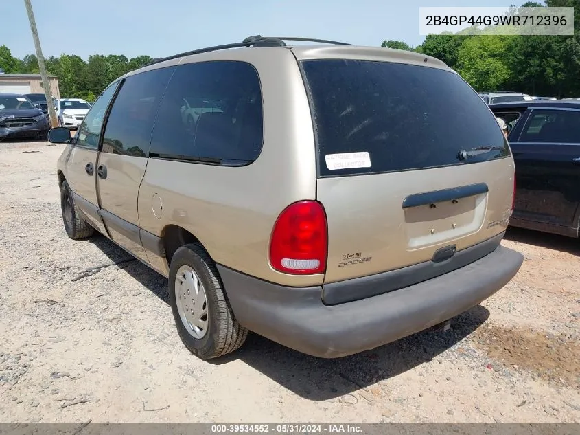 1998 Dodge Grand Caravan Se/Sport VIN: 2B4GP44G9WR712396 Lot: 39534552